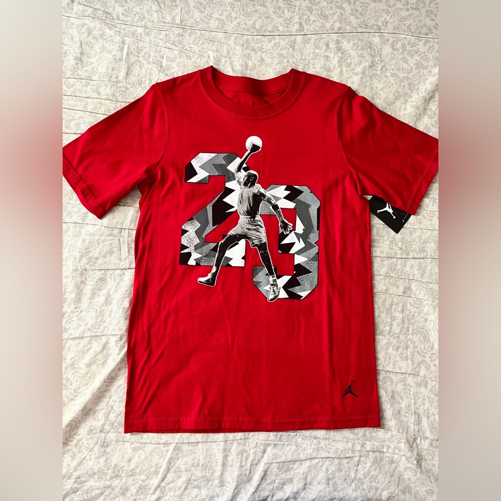Jordan Jumpman Short Sleeve Logo Graphic Print T-Shirt Kids Size Large